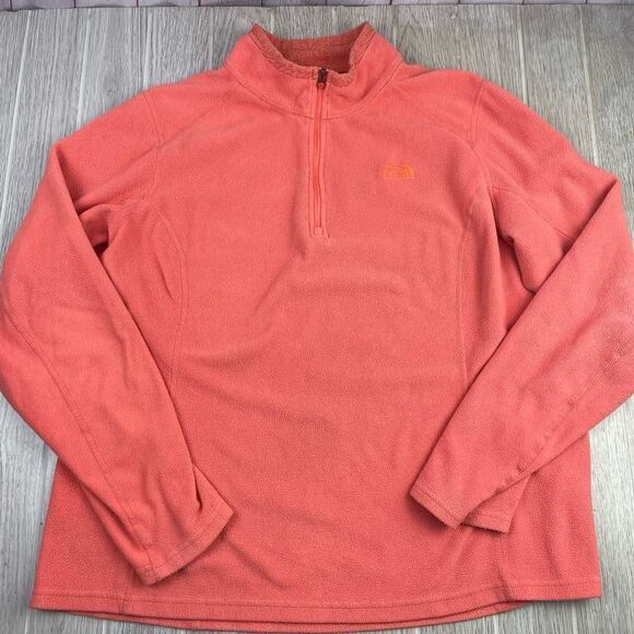 The North Face Women's Fleece Full Zip Up Activewear Jacket Size XL Peach - Picture 1 of 11